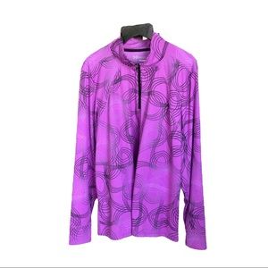 Xersion Top Women’s Sz 2X Performance Wear Violet 3/4 Zip Long Sleeve Shirt